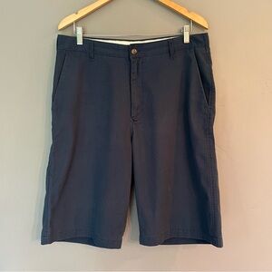 VOLCOM Y2K Vintage Blue Bermuda Chino Board Shorts Embroidered Logo Size 33